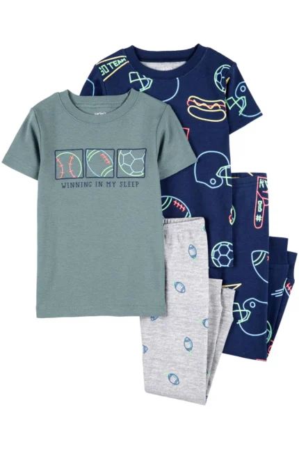 Erkek Bebek Pijama Set 4'lü Paket