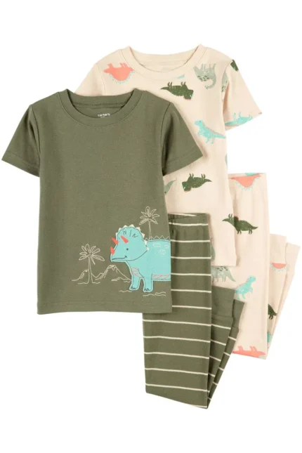 Küçük Erkek Çocuk Pijama Set 4'lü Paket