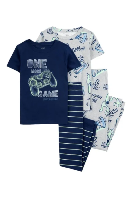 Erkek Çocuk Pijama Set 4'lü Paket