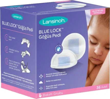Lansinoh Blue Lock-Göğüs Pedi 36lı