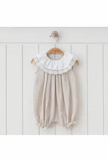 MYMİO 5586 KETEN KIZ YAKALI TULUM